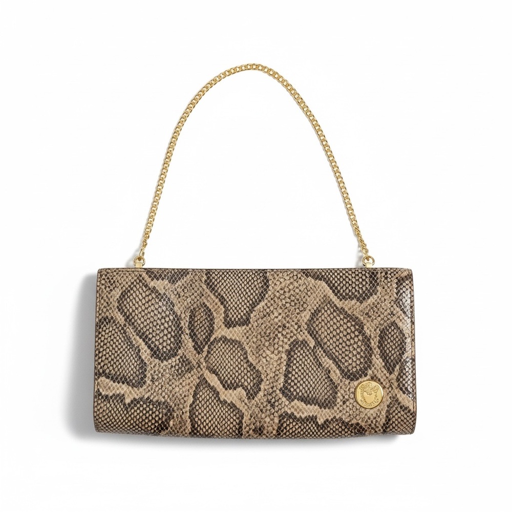 Vince Camuto Small 100% Genuine Leather Shoulder Bag Handbag-Purse Snake Print